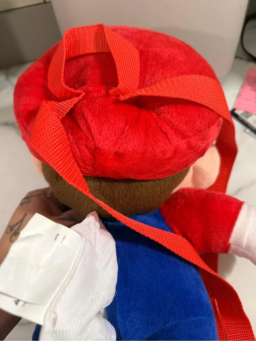 Nintendo Red Blue Plush Mario Character Backpack